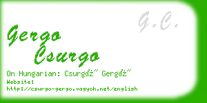 gergo csurgo business card